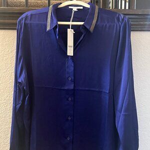 Chico's Florentia Plum Button Down Size 3.5